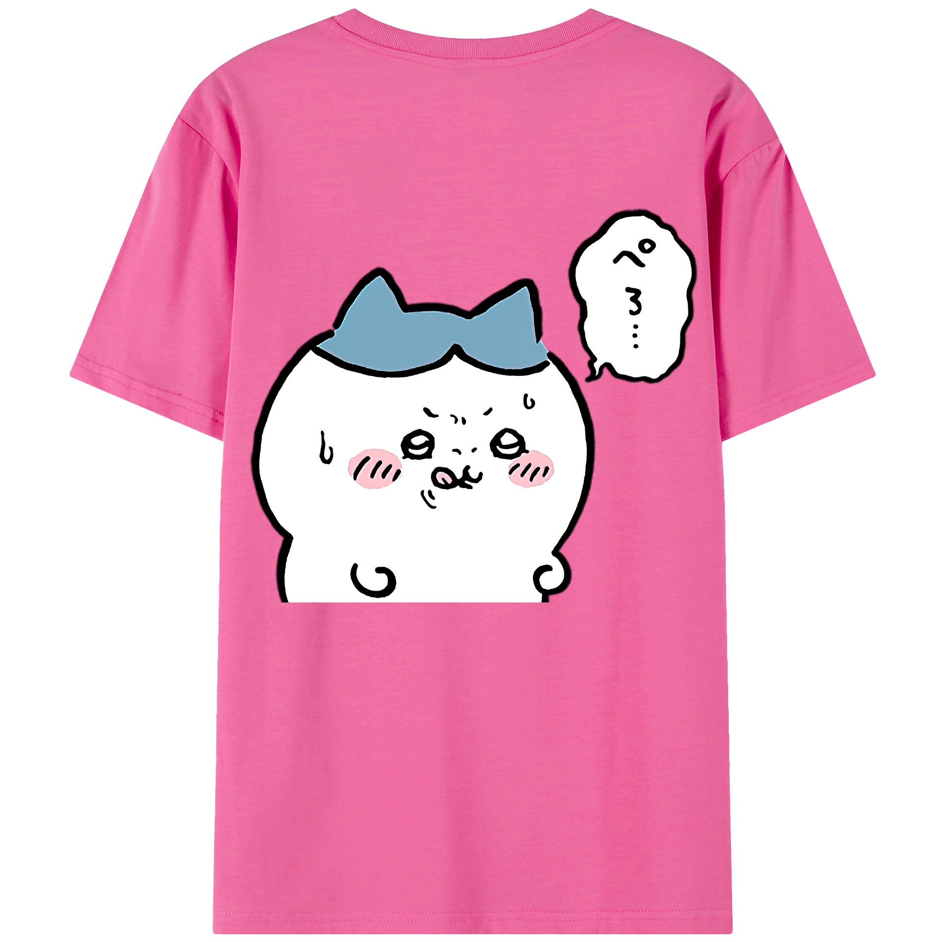 （画像用） ちいかわ ハチワレ Chii-kawa hachiware レディース半袖Tシャツ(バックプリント)